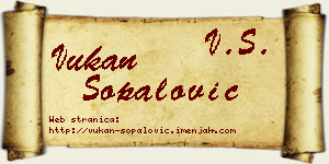 Vukan Šopalović vizit kartica
